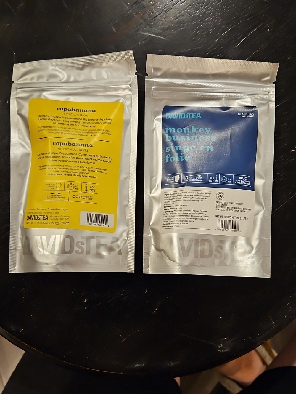 DAVIDs TEA 1 Bag Copabanana & 1 Bag Monkey Business - (2 Bags Total)